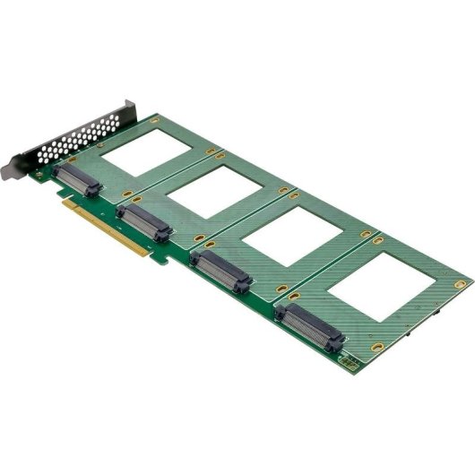 Tarjeta de Interfaz InLine 76660R PCIe 3.0 U.2 128 Gb/s 4 Puertos NVMe