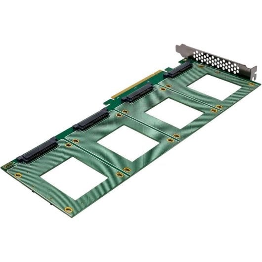 Tarjeta de Interfaz InLine 76660R PCIe 3.0 U.2 128 Gb/s 4 Puertos NVMe