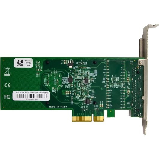 Tarjeta de Red InLine 51127E PCI Express 4x1GbE VLAN EEE Server
