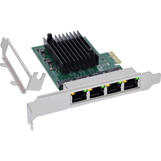 Tarjeta de Red InLine 51127B PCI Express 4x Gigabit RJ45 Low Profile