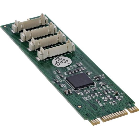 Tarjeta de Red InLine 76660W M.2 PCIe 3.0 4x RS-232 4 Gb/s Low Profile LED