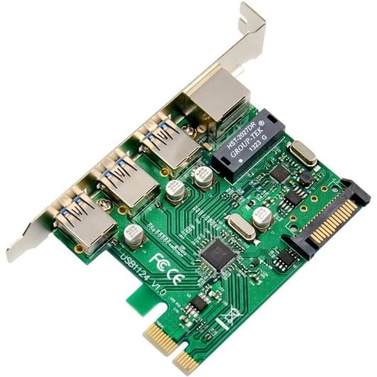 Tarjeta de Red InLine 51125R PCI Express Gigabit Ethernet USB 3.2 Gen1
