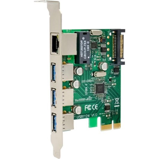 Tarjeta de Red InLine 51125R PCI Express Gigabit Ethernet USB 3.2 Gen1