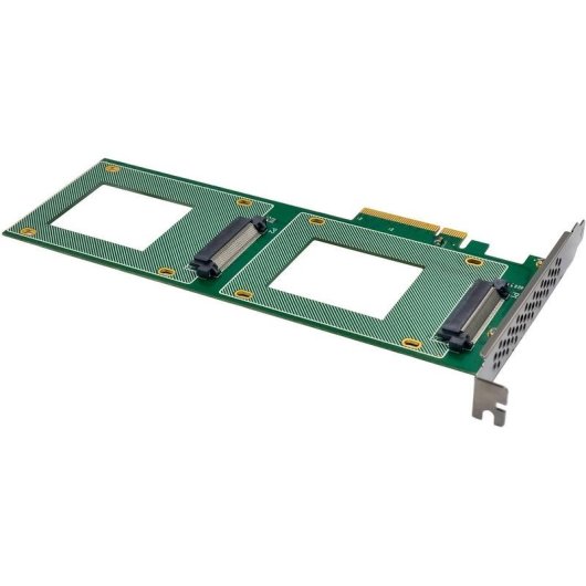 Tarjeta de Interfaz InLine 76660O PCIe 3.0 U.2 64 Gb/s NVMe Dual SSD