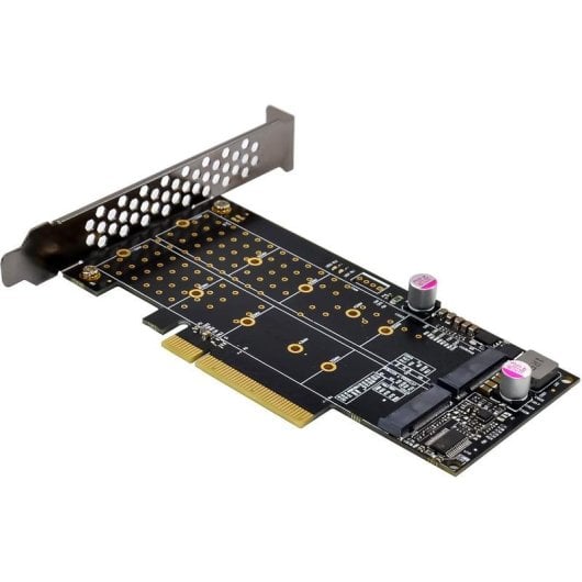 Netzwerkkarte InLine 76660N PCIe M.2 NVMe 64 Gb/s LED Low Profile
