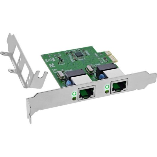 Tarjeta de Red InLine 51128K PCI Express Dual Gigabit Ethernet 1 Gb/s
