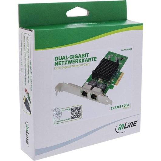 Tarjeta de Red InLine 51125B PCI Express Dual Gigabit Ethernet 2 Ports
