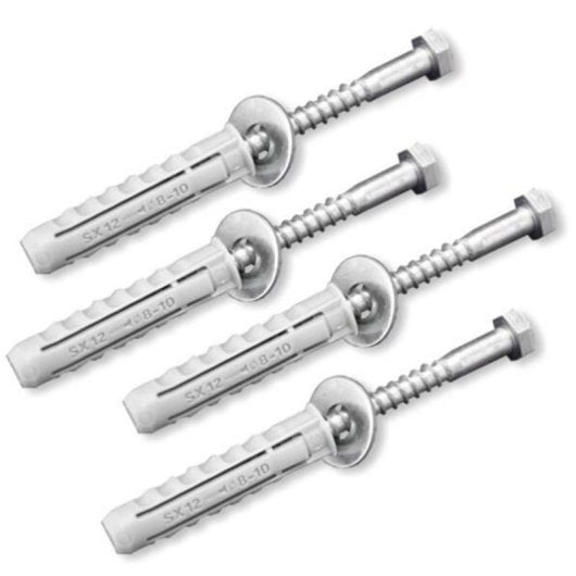 Wandbefestigungsset Weiss 4537 8 mm 80 mm Allen silber