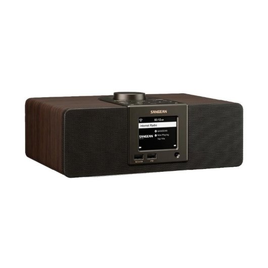 Rádio Sangean WFR-32 Wi-Fi Bluetooth LCD Spotify Madeira Preta