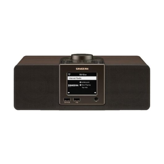 Rádio Sangean WFR-32 Wi-Fi Bluetooth LCD Spotify Madeira Preta