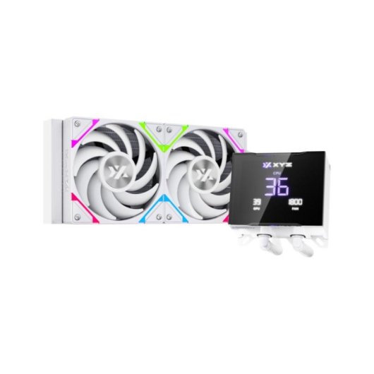 Wasserkühlung xyz HYDROTEMP 240mm LCD 2 A-RGB Vortex PRO Lüfter Display