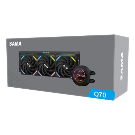 Refrigeração Líquida Sama Gears Q70 360mm 3 Ventoinhas LED Preto
