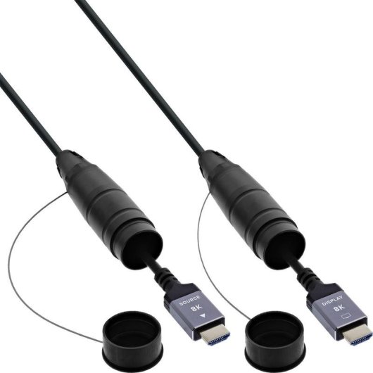 Câble HDMI InLine 17950T 50 m HDMI 2.1 48 Gbit/s Noir