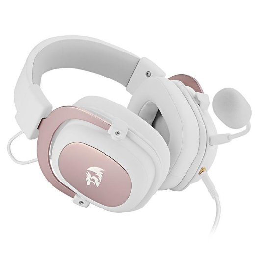 Auriculares Redragon H510WR Zeus-X RGB con cable USB, sonido 7.1, micrófono con cancelación de ruido, RGB, blancos