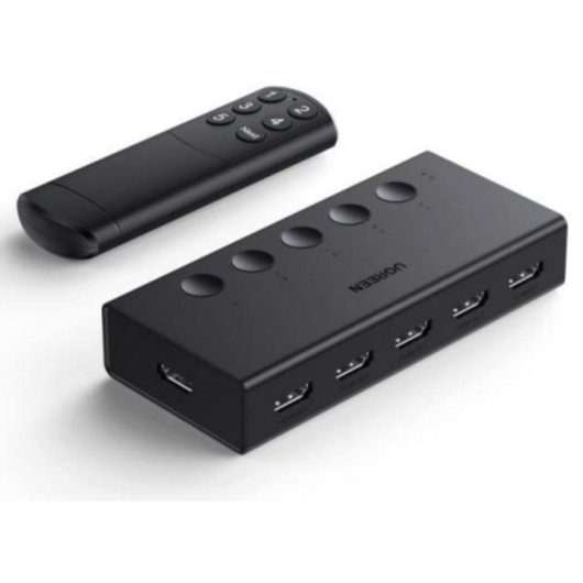 Commutateur HDMI Ugreen 90512 5x1 HDMI 2.0 4K ABS Noir