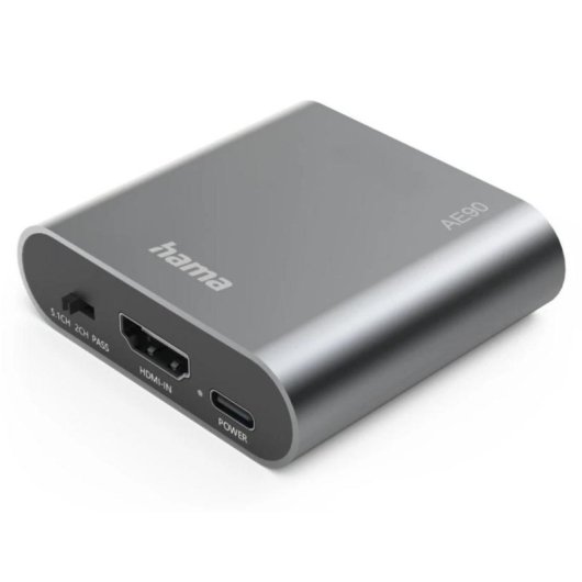 Extractor de audio Hama HDMI a 3.5 mm Plata