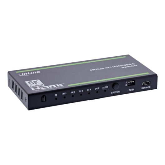 Conmutador de vídeo InLine 57885B HDMI 2.1 5 puertos 8K