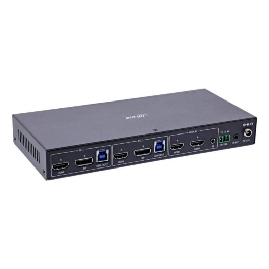 Interruptor KVM InLine 57885G 4K Ultra HD 2 PC Montaje en Rack