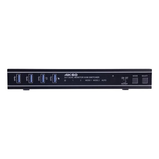 Interruptor KVM InLine 57885G 4K Ultra HD 2 PC Montaje en Rack