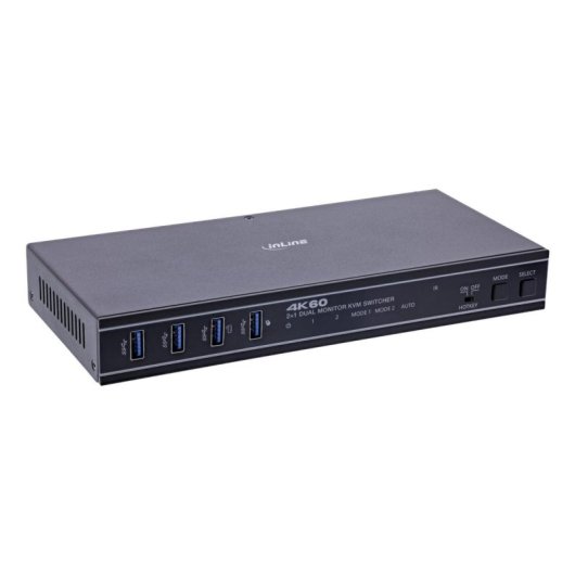 Interruptor KVM InLine 57885F 4K Ultra HD Montaje en rack