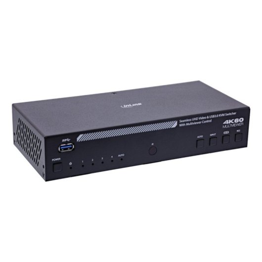 Interruptor KVM InLine 57885I 4K Ultra HD Montaje en Rack