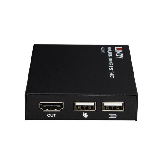KVM Extender Lindy 39321 HDMI USB 150 m Cat6 Schwarz Metall
