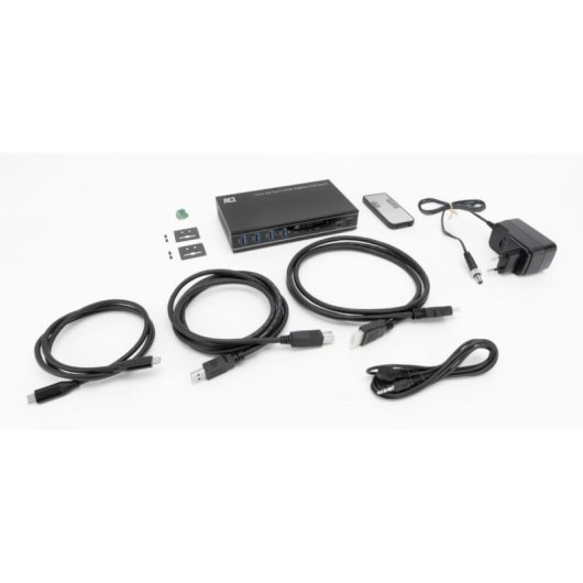 Conmutador KVM ACT AC7922 USB-C/HDMI 4K a 60 Hz de 2 puertos