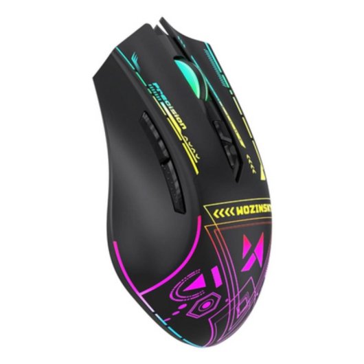 Ratón Wozinsky WMGB-3200 RF Wireless 3200DPI Nero RGB 7 Pulsanti