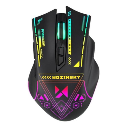 Ratón Wozinsky WMGB-3200 RF Wireless 3200DPI Nero RGB 7 Pulsanti