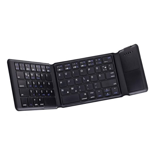 Tastiera InLine 55379B Bluetooth wireless QWERTZ con touchpad compatta