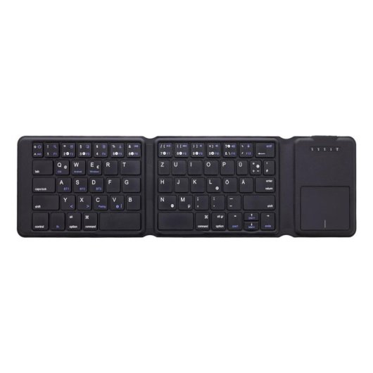 Tastiera InLine 55379B Bluetooth wireless QWERTZ con touchpad compatta