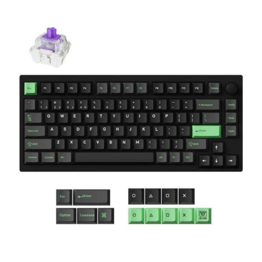 Teclado Keychron Lemokey P1 HE magnético compacto 75% con RGB y conexión múltiple
