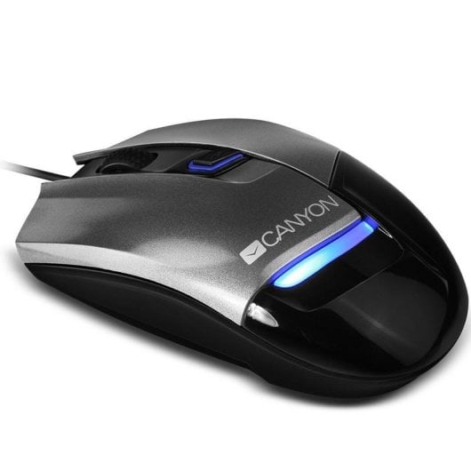 Ratón Canyon Jedi USB Type-A 1600DPI Gris Argent Ambidextre Gaming