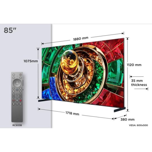 TV TCL Mini LED RM9L 85RM9L 85" 4K UltraHD 144Hz Smart TV Google TV Dolby Vision HDR10
