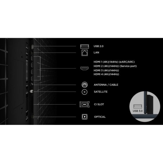 TV TCL Mini LED RM9L 115RM9L 115" 4K UltraHD 144Hz Smart TV Google TV Dolby Vision HDR10