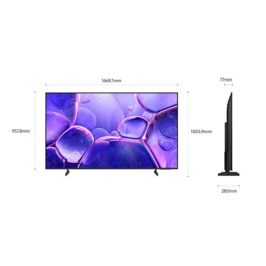 TV Samsung LED UE75U8000FU 75" 4K UltraHD 50Hz Smart TV Tizen HDR10+ Design senza cornice