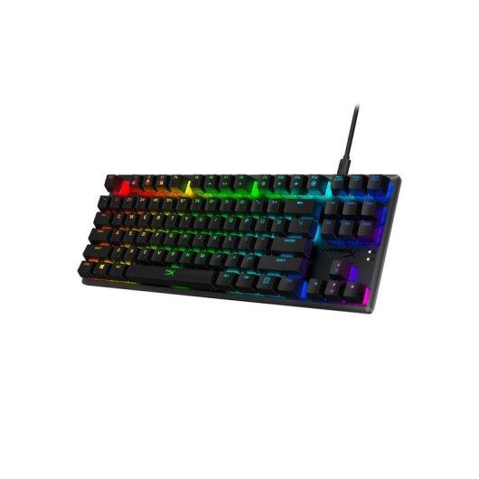 Teclado mecánico HyperX Alloy Origins Core compacto TKL con switches HX Red, USB-C extraíble y cuerpo de aluminio