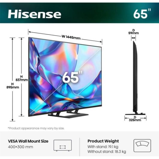TV Hisense LED 65A79S 65" 4K UltraHD 60Hz Smart TV VIDAA HDR10
