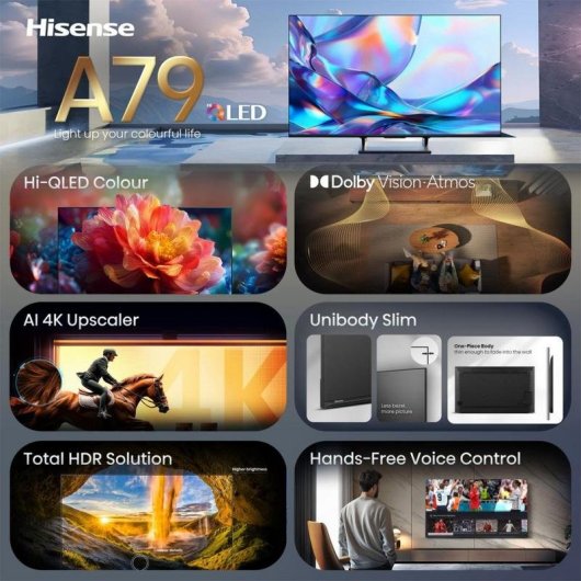 TV Hisense LED 65A79S 65" 4K UltraHD 60Hz Smart TV VIDAA HDR10