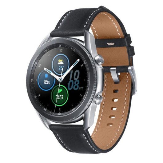 Samsung Galaxy Watch3 Bluetooth GPS NFC 45mm Mystic Silver Super AMOLED Pulsómetro IP68 Correa intercambiable