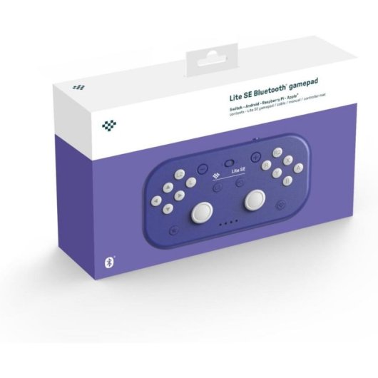Mando de Juego 8BitDo Lite SE Bluetooth para Switch, Android y Raspberry Pi Edición Púrpura Accesible