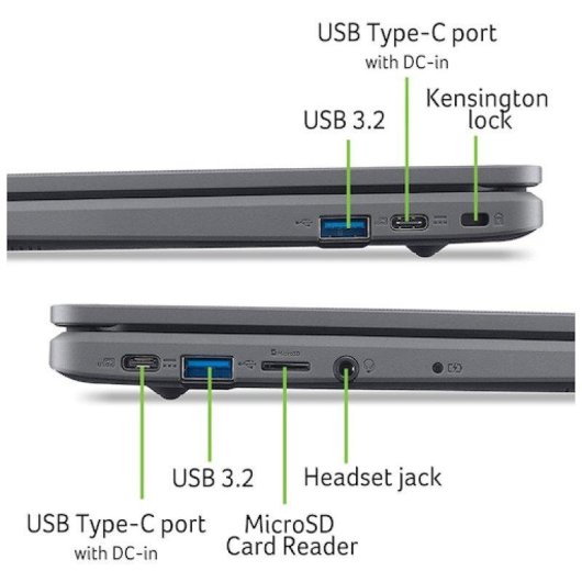 Ordinateur portable Acer Chromebook 314 C936 14" Intel N100 8Go 128Go eMMC UHD Graphics Chrome OS