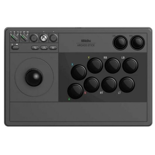 Joystick 8BitDo Arcade Stick Xbox PC Noir Sans Fil USB 16 Boutons