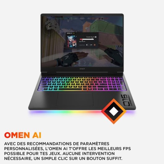 Ordinateur portable HP OMEN MAX 16-ah0033nf 16" Intel Core Ultra 9 64GB 2TB SSD RTX 5090 Windows 11