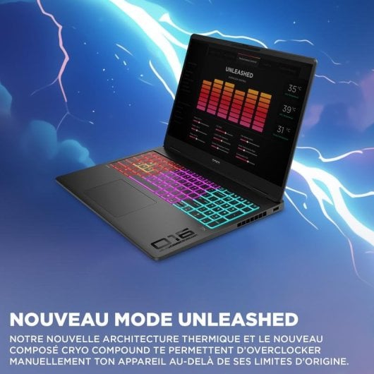 Ordinateur portable HP OMEN MAX 16-ah0038nf 16" Intel Core Ultra 7 255HX 32GB 2TB SSD RTX 5060 Windows 11