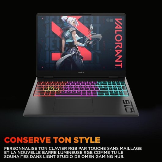 Ordinateur portable HP OMEN MAX 16-ah0038nf 16" Intel Core Ultra 7 255HX 32GB 2TB SSD RTX 5060 Windows 11
