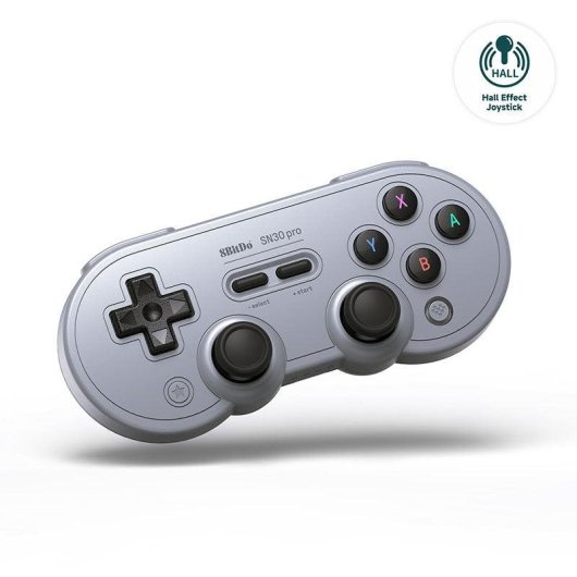 Mando de juego 8BitDo SN30 Pro Hall Effect Gris Multiplataforma
