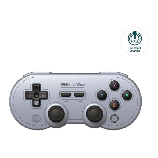 Mando de juego 8BitDo SN30 Pro Hall Effect Gris Multiplataforma