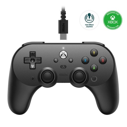 Manette 8BitDo Pro 2 Filaire Xbox Noir Ergonomique USB Type-C