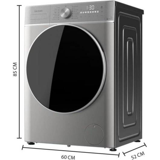 Lavasecadora Cecotec 8kg A Bolero Wash&Dry 8580 Inverter Steel 1400 rpm
